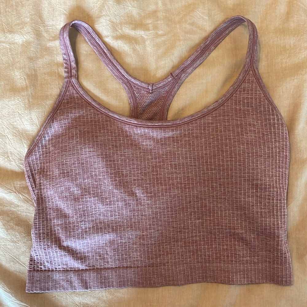 CRZ Yoga longline padded wireless racer back sports bra